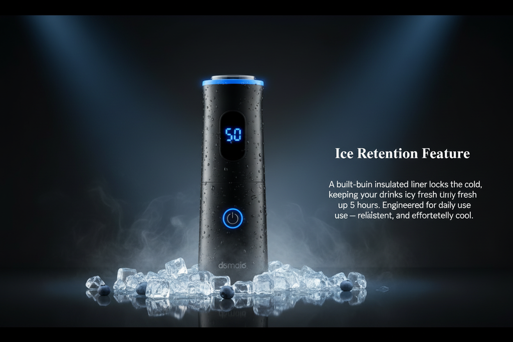 Portable Juicer with LED Display - USB Rechargeable Handheld Juice Blender